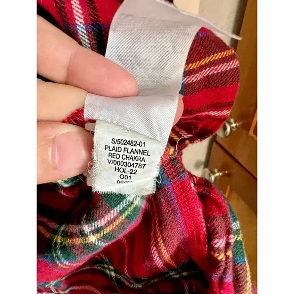 Banana Republic Women’s Sleepwear Plaid Flannel Long Sleeve Shirt Size Medium - Picture 6 of 8